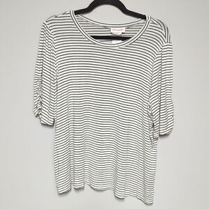 Molly & Isadora Short Sleeve Striped Shirt